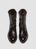 LISON 069 - Brown Leather Zip Boots - thumb image 2,side view