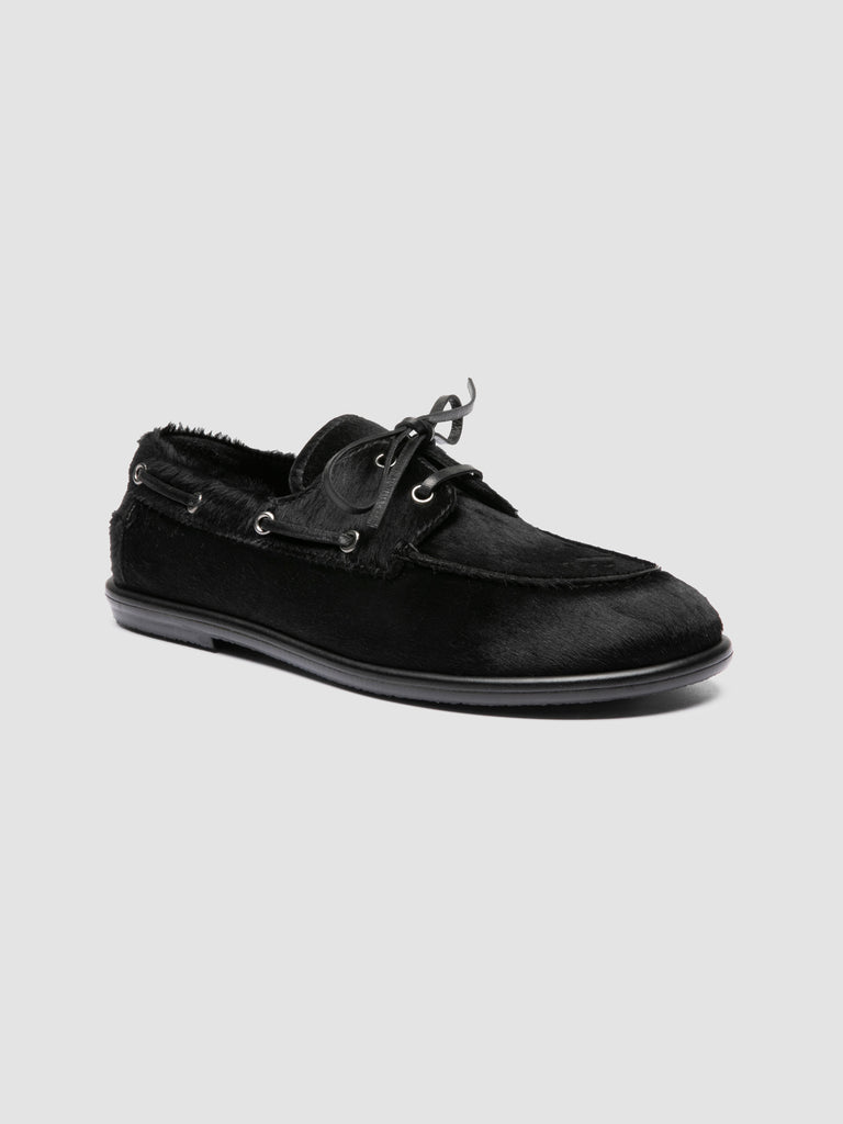 LOVE 101 - Schwarze Bootsschuhe aus Leder