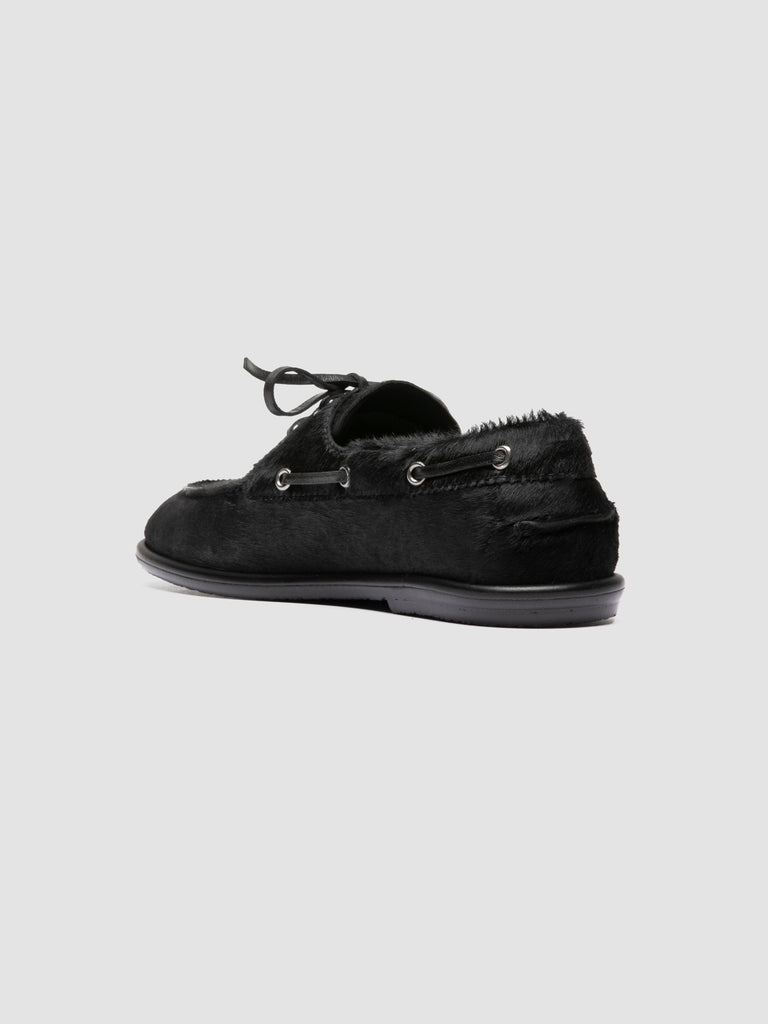 LOVE 101 - Schwarze Bootsschuhe aus Leder