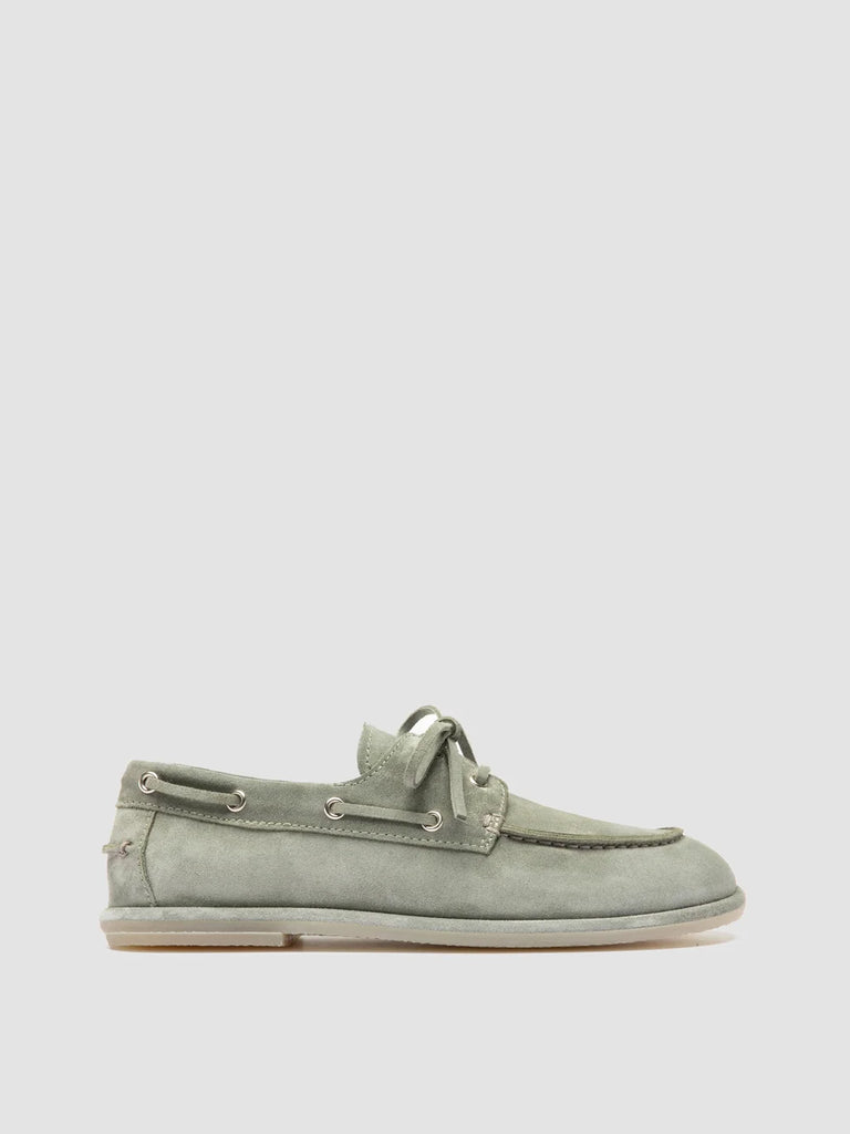 LOVE 101 - Green Suede Boat Shoes