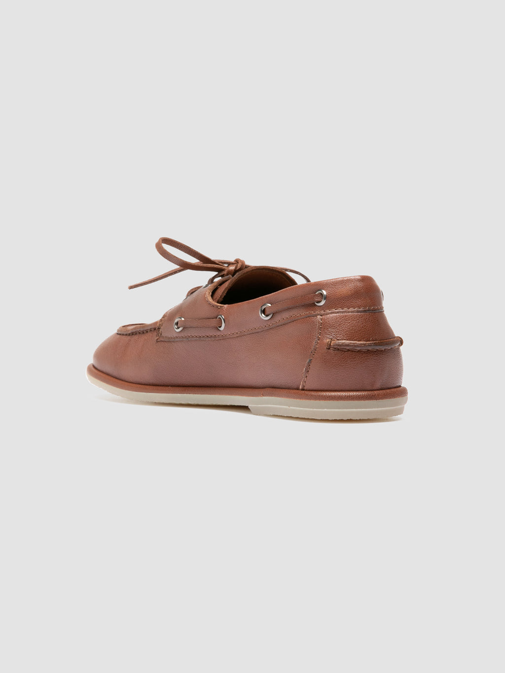 LOVE 101 - Brown Leather Boat Shoes - image 4,side view