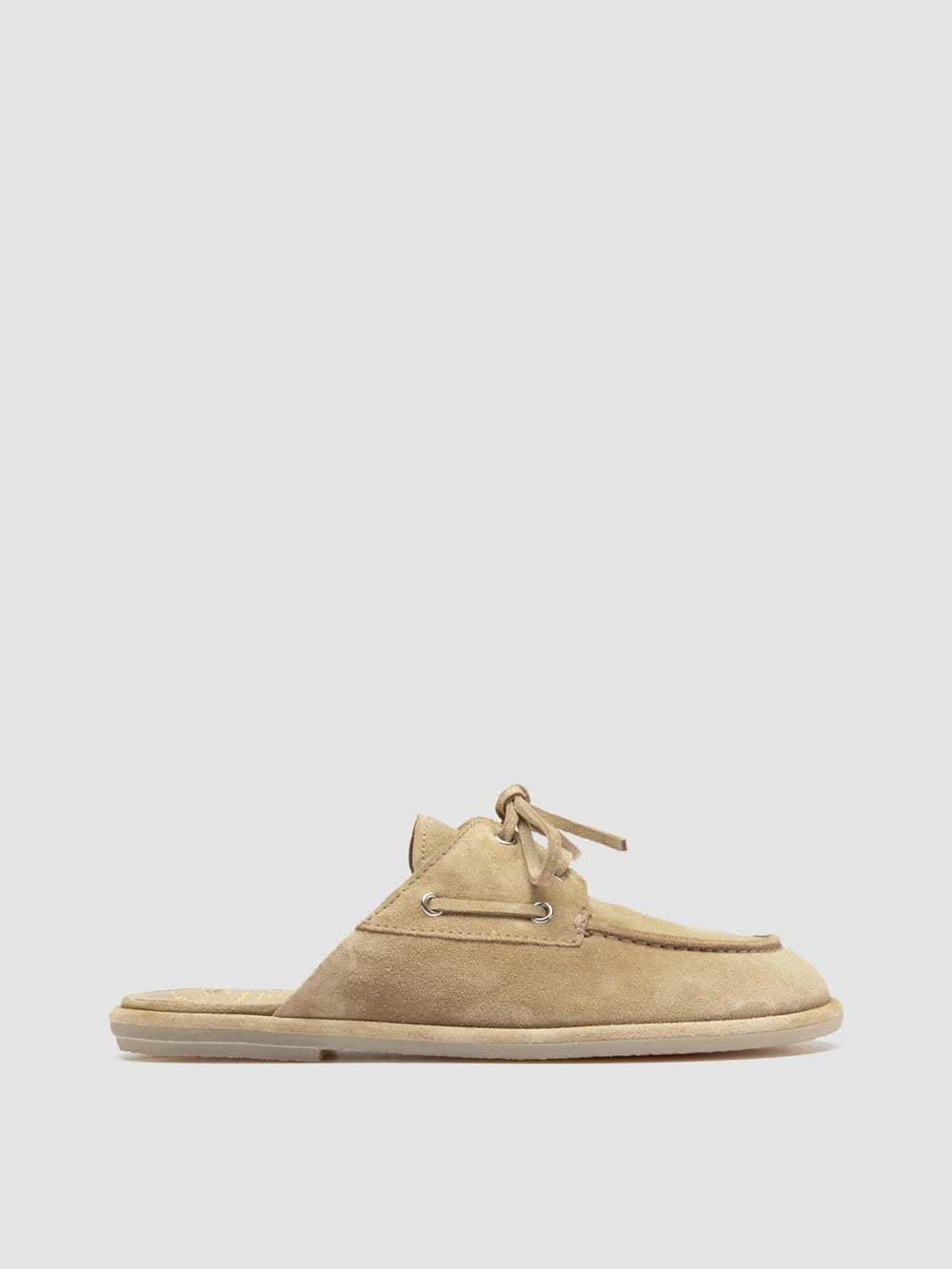 LOVE 106 - Beige Suede Mule Sandals - image 1,side view