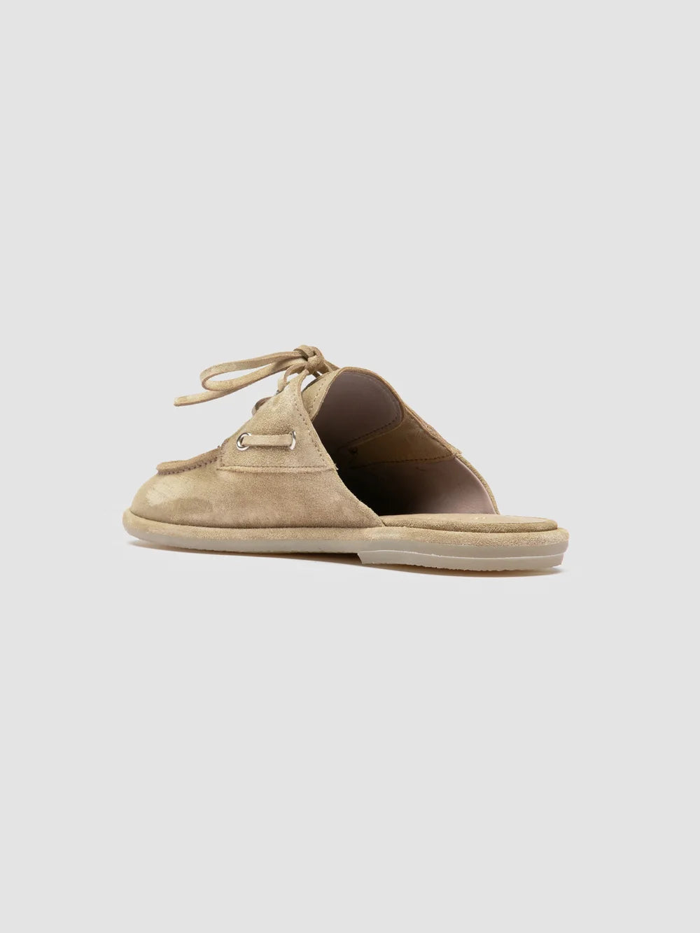 LOVE 106 - Beige Suede Mule Sandals - image 4,side view