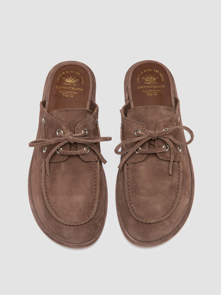 LOVE 106 - Brown Suede Mule Sandals