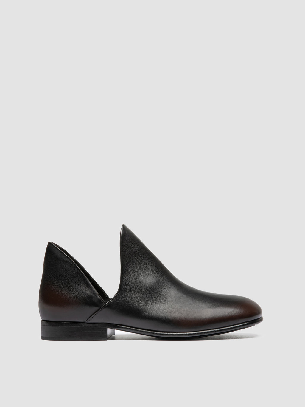 MADGE 003 - Black Leather Pull On Boots - image 1,side view