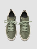 MAGIC 102 - Green Leather Low Top Sneakers - thumb image 2,side view