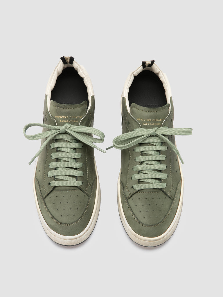 MAGIC 102 - Green Leather Low Top Sneakers