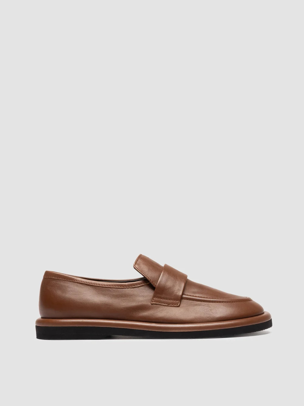 MARJORY 103 - Mocassini Penny in Pelle Marrone - image 1,side view