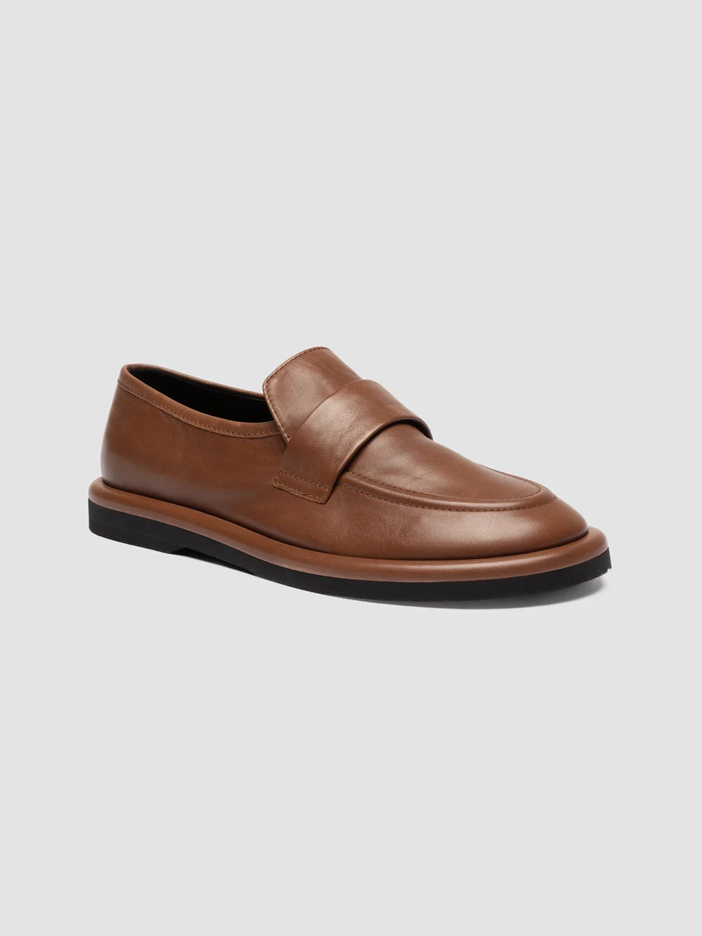 MARJORY 103 - Mocassini Penny in Pelle Marrone - image 3,side view