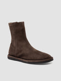MARJORY 106 - Brown Suede Zipped Boots - thumb image 3,side view