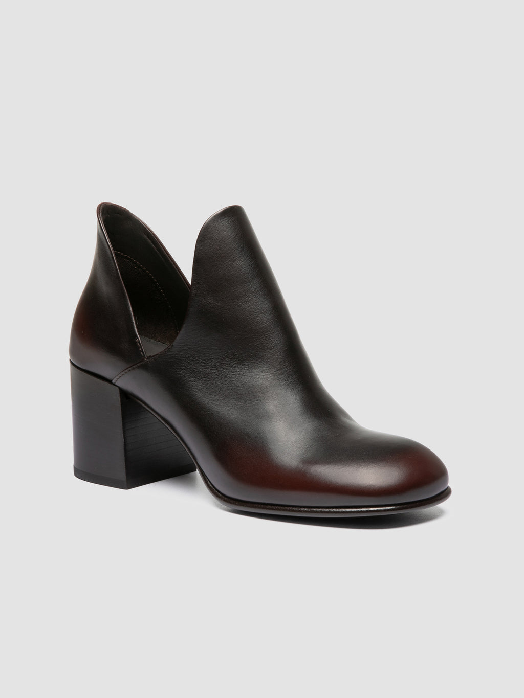 MAYREED 003 - Dark Brown Leather Pull On Boots - image 3,side view