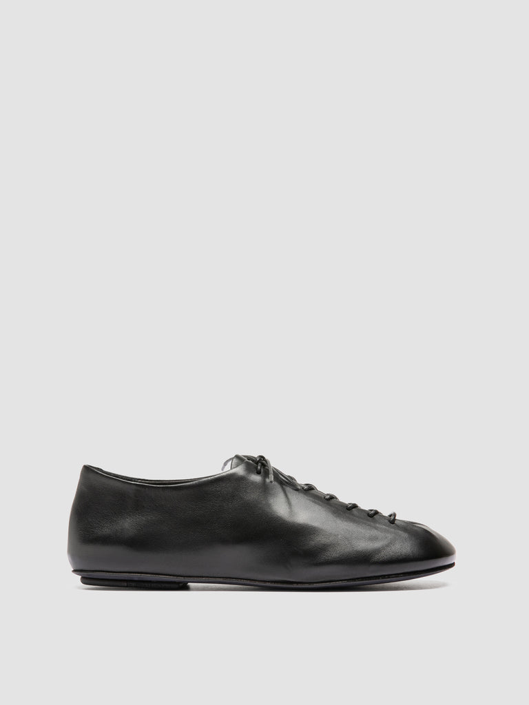 MEREDITH 004 - Black Leather Derby Shoes