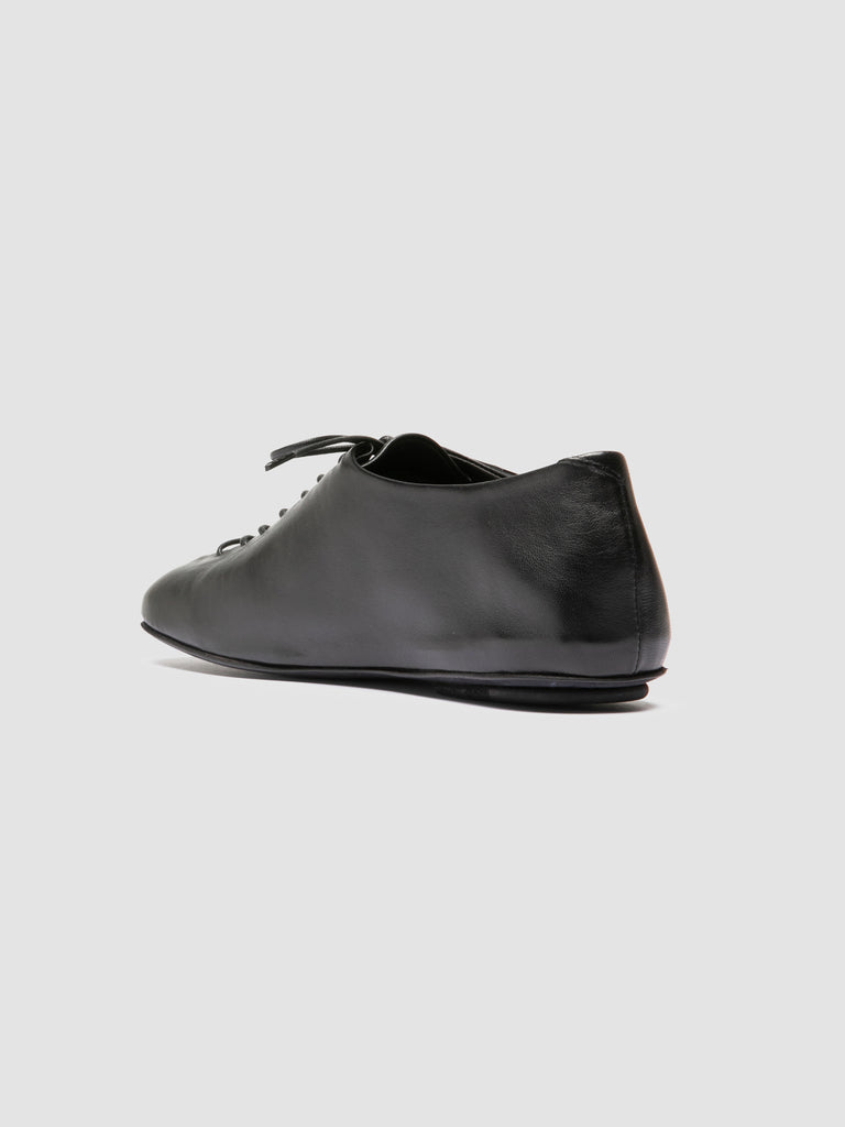MEREDITH 004 - Black Leather Derby Shoes