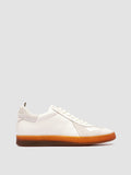 MILITIA 101 - White Leather and Suede Low Top Sneakers - thumb image 1,side view