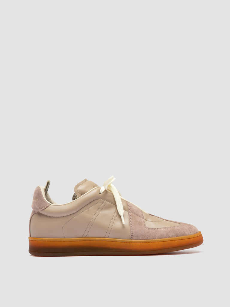 MILITIA 102 - Beige Leather and Suede Sneakers