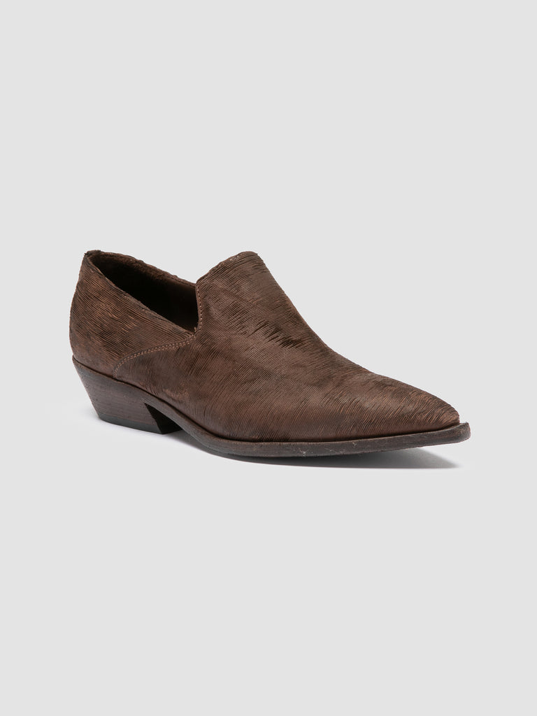 NOELIE DD 111 - Brown Leather Penny Loafers