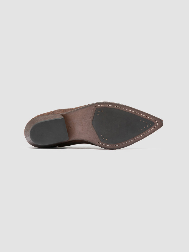 NOELIE DD 111 - Brown Leather Penny Loafers