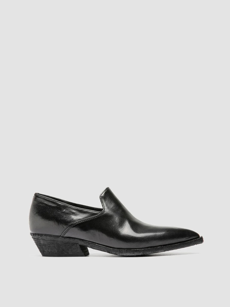 NOELIE DD 111 - Black Leather Penny Loafers