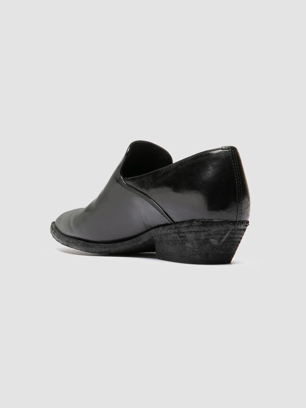 NOELIE DD 111 - Black Leather Penny Loafers - image 4,side view