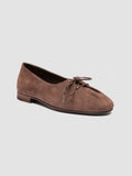 OLIVER 102 - Brown Suede Ballerina Shoes - thumb image 3,side view
