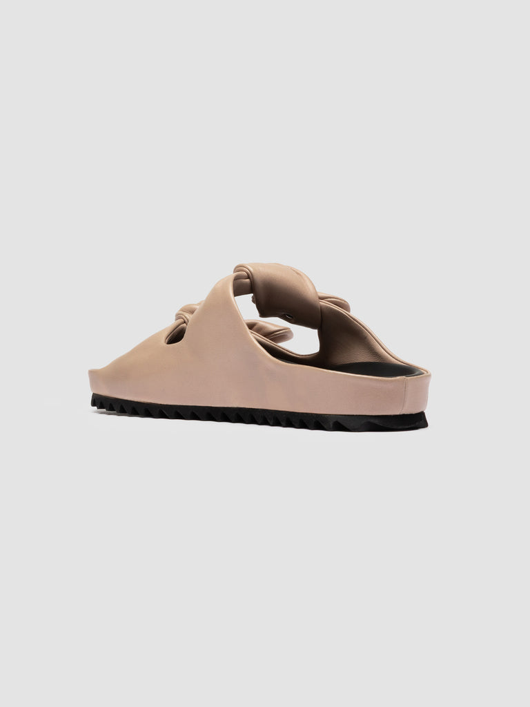 PELAGIE 021 - Ivory Leather Slide Sandals