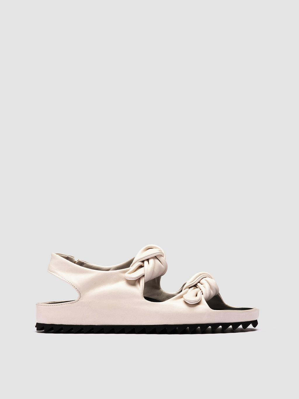 PELAGIE 022 - White Leather Sandals - image 1,side view