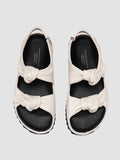 PELAGIE 022 - White Leather Sandals - thumb image 2,side view