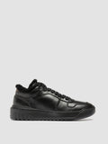 ROCKVILLE 105 - Black Leather Low Top Sneakers - thumb image 1,side view
