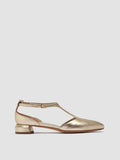 SAGE 103 - Gold Leather T-Bar Shoes - thumb image 1,side view