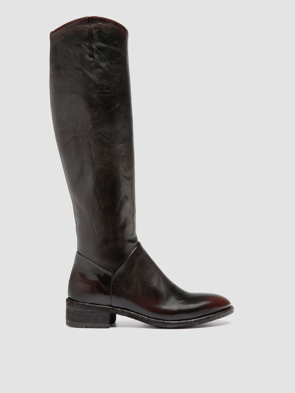 SELINE 039 - Stivali con Zip in Pelle Marrone - image 1,side view