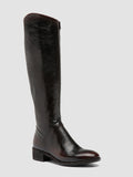 SELINE 039 - Stivali con Zip in Pelle Marrone - thumb image 3,side view