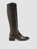SELINE 039 - Grey Leather Zipped Boots - thumb image 1,side view