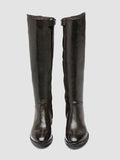 SELINE 039 - Grey Leather Zipped Boots - thumb image 2,side view