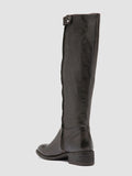 SELINE 039 - Grey Leather Zipped Boots - thumb image 4,side view