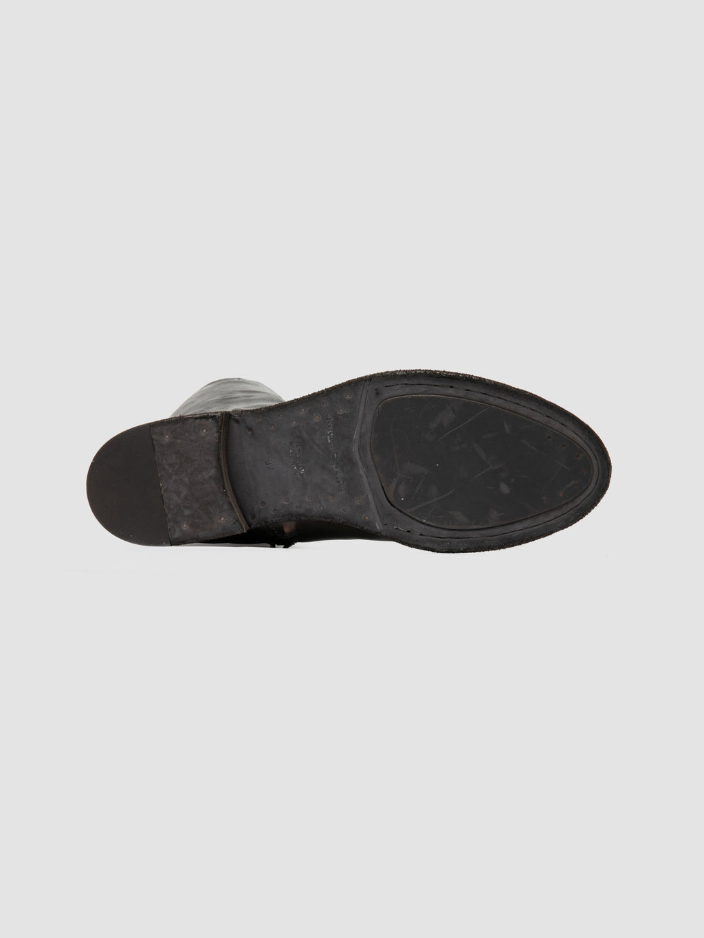 SELINE 039 - Grey Leather Zipped Boots - image 5,side view
