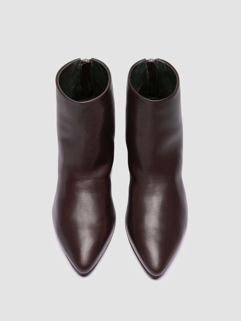 SEVRE 003 - Burgundy Leather Booties