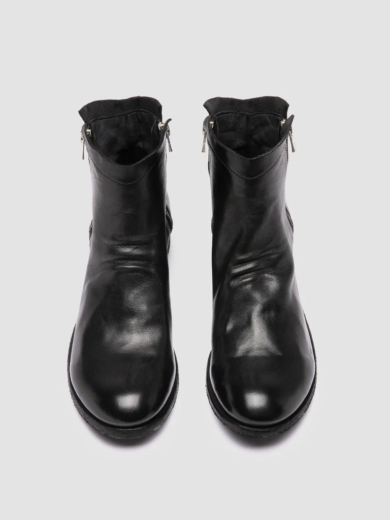 Womens Ivory Leather Zipped Boots: SHANTEL 003 Officine Creative - 2