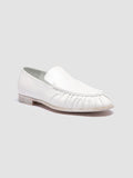 SOLITUDE 101 - White Leather Loafers - thumb image 3,side view