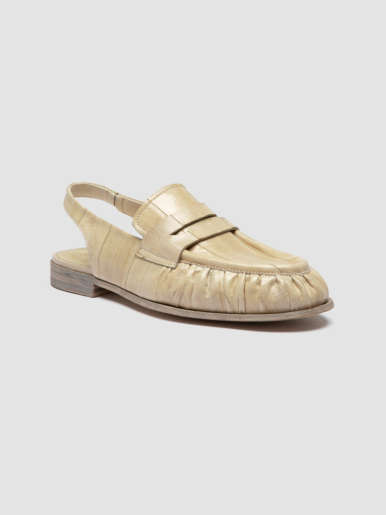 SOLITUDE 102 - Ivory Leather Slingback Sandals