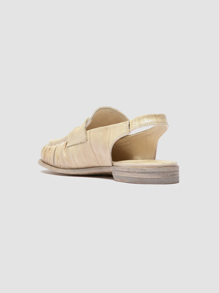 SOLITUDE 102 - Ivory Leather Slingback Sandals