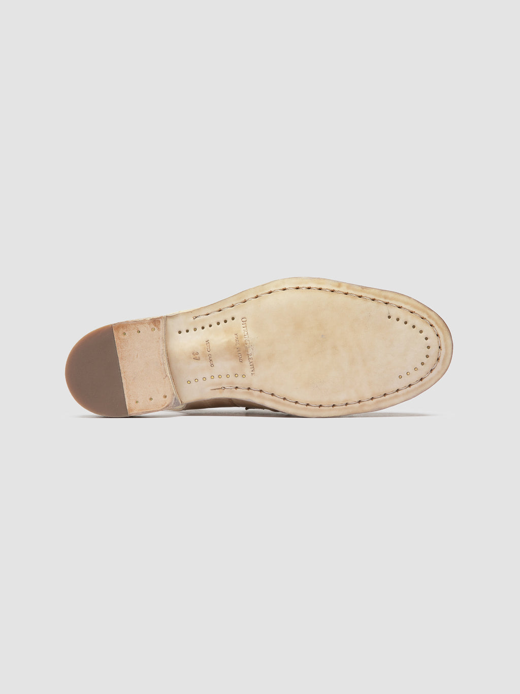 SOLITUDE 102 - Ivory Leather Slingback Sandals - image 5,side view
