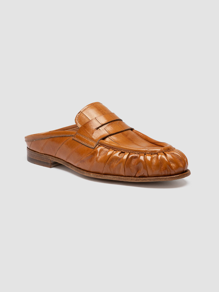SOLITUDE 112 - Camel Leather Mule Sandals