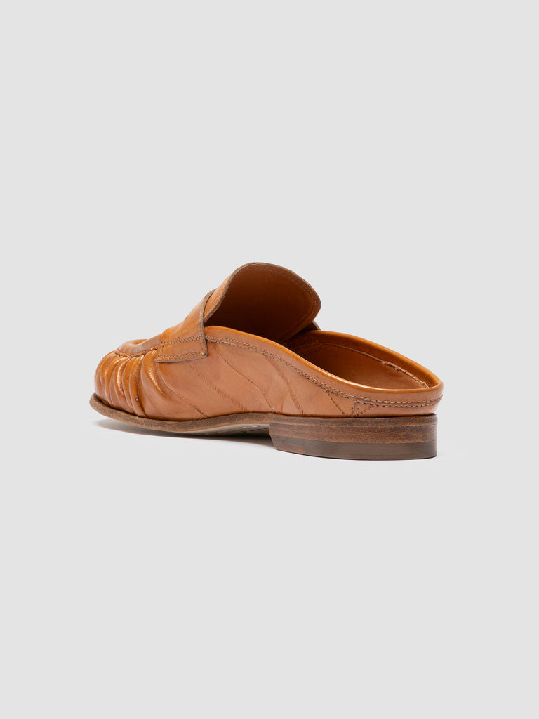 SOLITUDE 112 - Camel Leather Mule Sandals