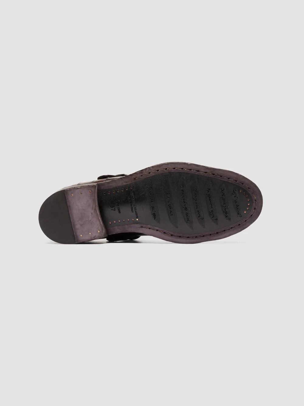 SOLITUDE 115 - Scarpe con Cinturino a T in Pelle Marrone - image 5,side view