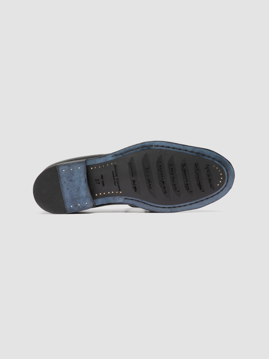 SOLITUDE 116_W - Blue Leather Derby Shoes - image 5,side view