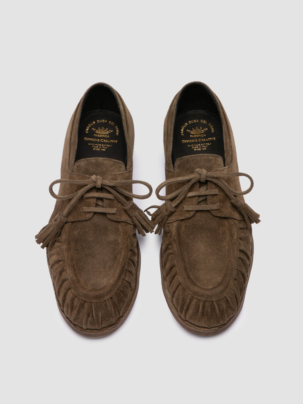 SOLITUDE 116_W - Brown Suede Derby Shoes - image 2,side view