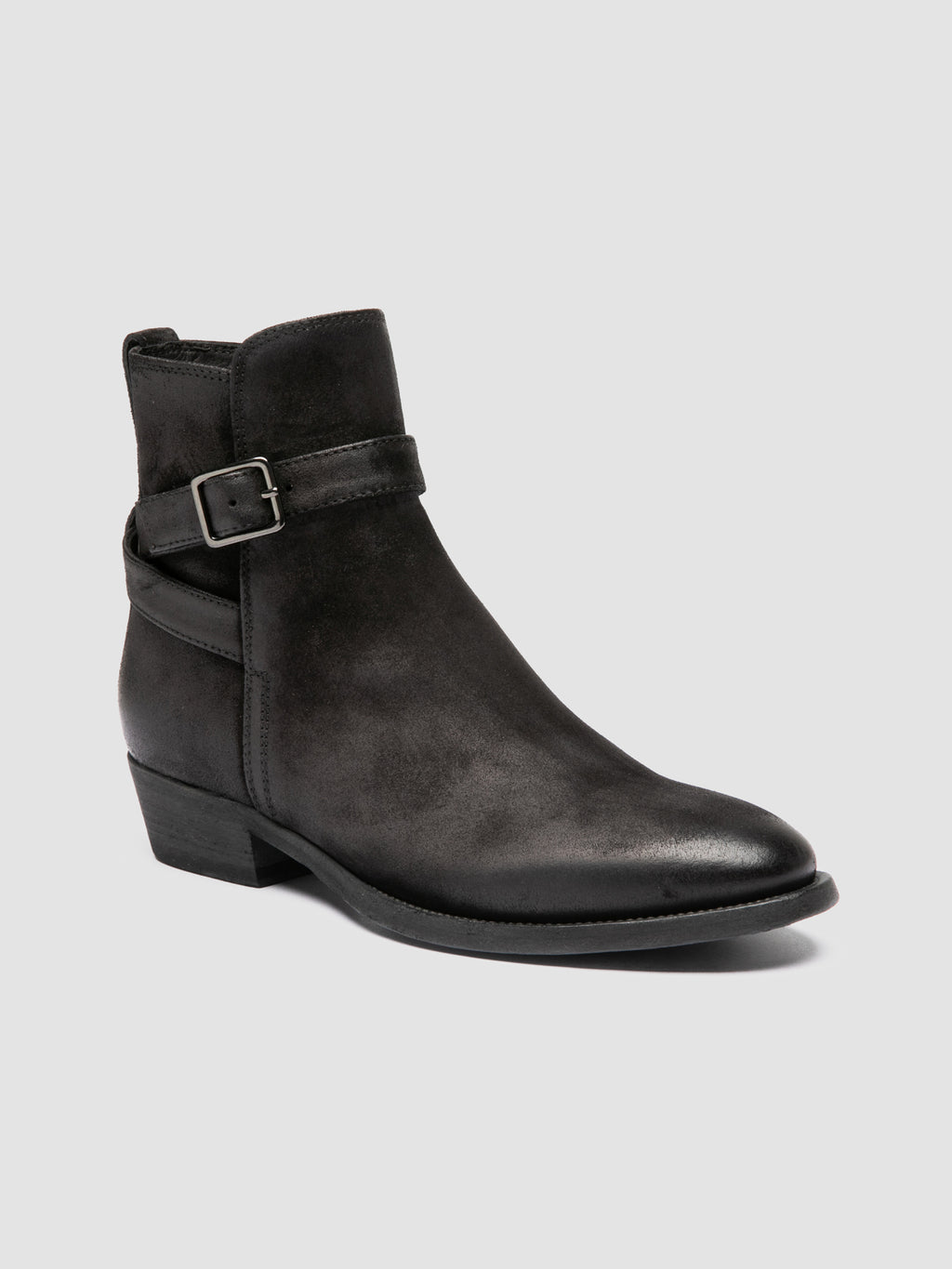 SONEGAL DD 002 - Black Suede Zip Boots - image 3,side view