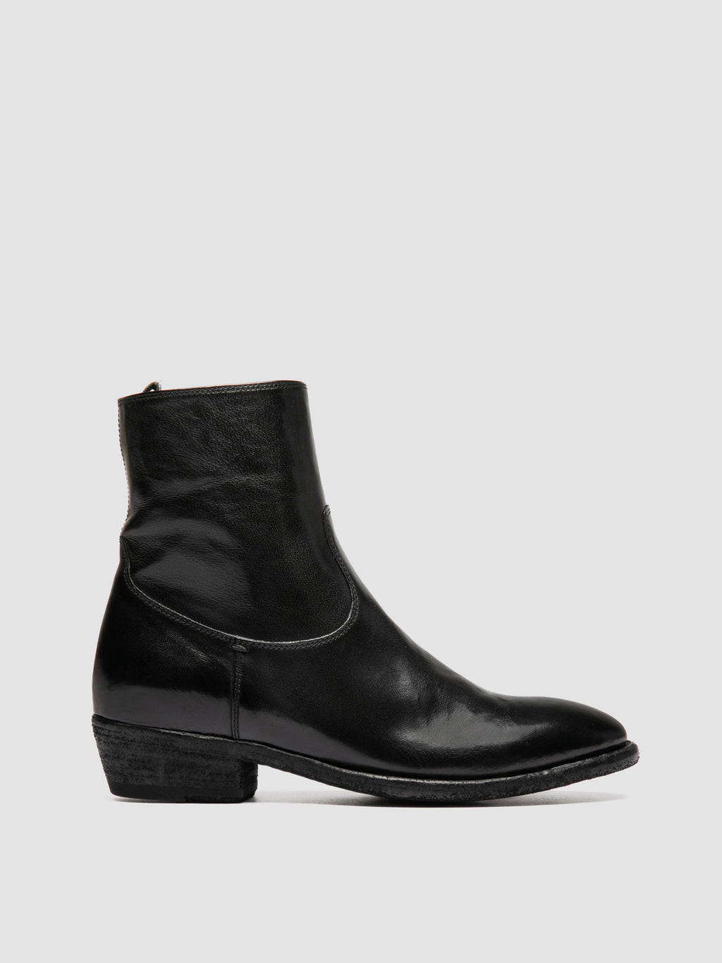 SONEGAL DD 003 - Stivali con Zip in Pelle Nera - image 1,side view