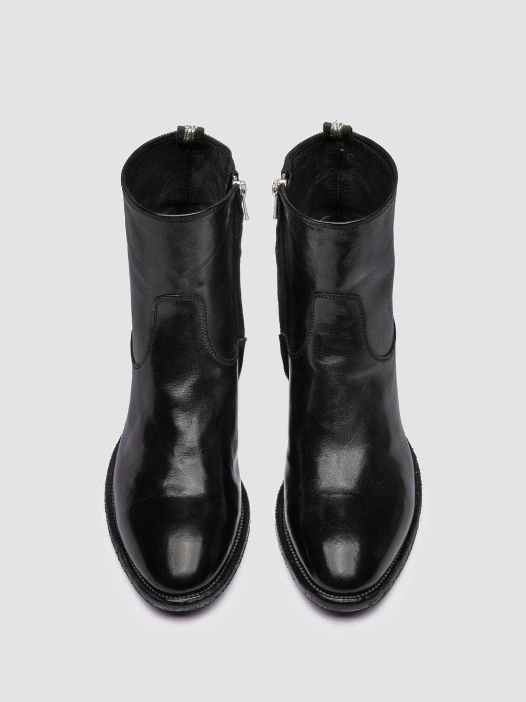 SONEGAL DD 003 - Stivali con Zip in Pelle Nera - image 2,side view