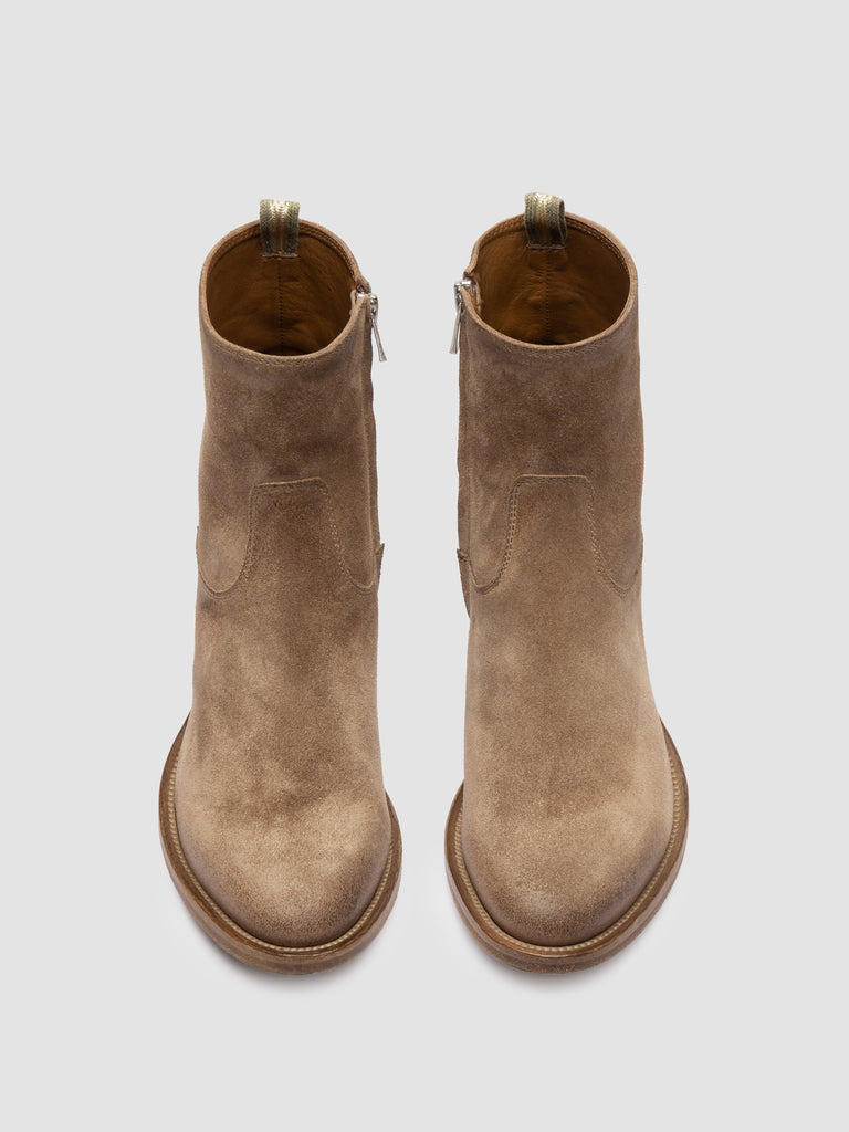 SONEGAL DD 003 - Brown Suede Zip Boots